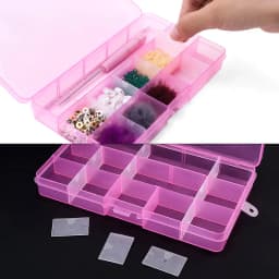 10Grids 15Grids Plastic Organizer Storage Container Jewelry Organizer Box with Adjustable Dividers for Beads Crafts Jewelry DIY
