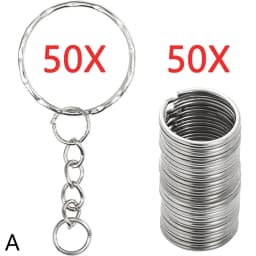 30mm/25mm/20mm Metal Key Rings Keychain Sets Keyfob Anti-rust KeyRings Key Chains Car Key Pendant Split