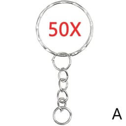 30mm/25mm/20mm Metal Key Rings Keychain Sets Keyfob Anti-rust KeyRings Key Chains Car Key Pendant Split