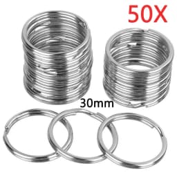 30mm/25mm/20mm Metal Key Rings Keychain Sets Keyfob Anti-rust KeyRings Key Chains Car Key Pendant Split