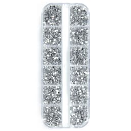 3000Pcs a Box Nail Art Flat Back Crystal Rhinestone 1.5mm 2.0mm Dazzling Diamonds Strass Manicure Tip 3D Decoration