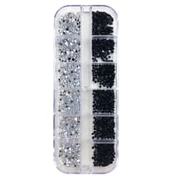 3000Pcs a Box Nail Art Flat Back Crystal Rhinestone 1.5mm 2.0mm Dazzling Diamonds Strass Manicure Tip 3D Decoration