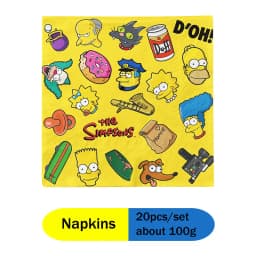 THE SIMPSONS GAME Baby Shower Kids Toy Aluminum Foil Digital Balloon Set Birthday Party Decor and Napkins Disposable Tableware