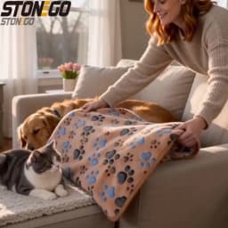 Soft Fluffy High Quality Pet Blanket Cute Cartoon Pattern Pet Mat Warm and Comfortable Blanket for Cat Dogs