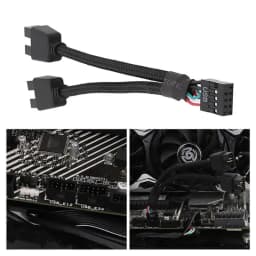 Motherboard USB 2.0 9pin Header 1 to 2 Extension Hub Splitter Adapter Converter