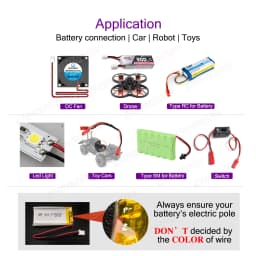 22AWG PH 2mm Connector Cable for JST PH2.0 2.0mm 2 Pin Adapter JST-PH 2Pin Micro Battery Male Female Connect Plug RC Extension