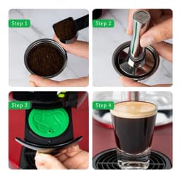 Reusable Coffee Capsule for Nescafe Dolce Gusto Genius S Plus Stainless Steel Refillable Coffee Pod Filters