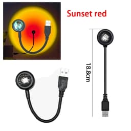 USB LED Sunset Lamp Ambient light Projector Photography Wall Atmosphere Neon Lights for Party Bedroom Living Room Decoration