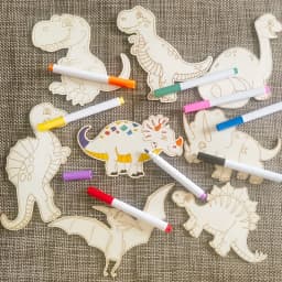 Unfinished Wooden Dinosaur Animal Laser Cut, DIY Craft Party Deco Art Deco Room Decor, Kindergarden Pre-school Drawing
