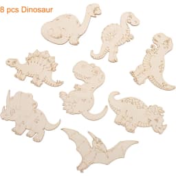 Unfinished Wooden Dinosaur Animal Laser Cut, DIY Craft Party Deco Art Deco Room Decor, Kindergarden Pre-school Drawing