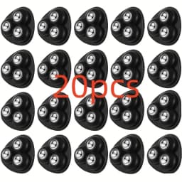 20pcs Heavy-Duty Mini Rolling Wheels with 360° Swivel Base Stainless Steel Bearings for Furniture Cabinets Storage Box Workshop