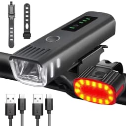 9LED Cycling Torch Type C Rechargeable Bike Flashlights Ultralight Handlebar Lights Outdoor Whaterproof Lantern for Bicycle