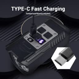 9LED Cycling Torch Type C Rechargeable Bike Flashlights Ultralight Handlebar Lights Outdoor Whaterproof Lantern for Bicycle