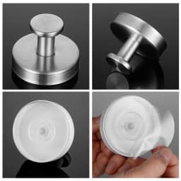 Reusable Stainless Steel Suction Cup Hook Waterproof Wall Mount Hooks Punch-free Kitchen Bathroom Wall Hanger Towel Clothes