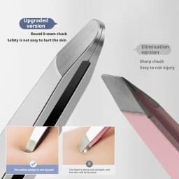 Stainless Steel Brow & Facial Hair Remover Eyebrow Tweezers Non-slip Makeup Remover Tweezer Tools Hair Removal Makeup Tools