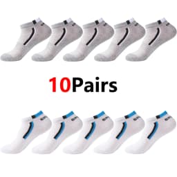 30Pairs Men Socks Mesh Breathable Short Casual Socks Color-block Sports Sock Sports Socks Absorb Sweat Ankle