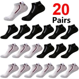 30Pairs Men Socks Mesh Breathable Short Casual Socks Color-block Sports Sock Sports Socks Absorb Sweat Ankle