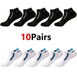 30Pairs Men Socks Mesh Breathable Short Casual Socks Color-block Sports Sock Sports Socks Absorb Sweat Ankle