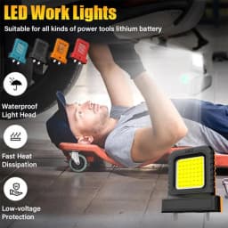 Super Bright LED Work Light Portable Long-Lasting Strong Light Supply for Night Work Light 21V Li-ion Battery Power Tool