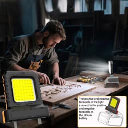 Super Bright LED Work Light Portable Long-Lasting Strong Light Supply for Night Work Light 21V Li-ion Battery Power Tool