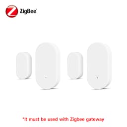 Tuya Zigbee Door Window Sensor, Smart Life Magnetic Contact Alarm, Works with Alexa Google Assistant, Support Z2M Zigbee2MQTT