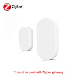 Tuya Zigbee Door Window Sensor, Smart Life Magnetic Contact Alarm, Works with Alexa Google Assistant, Support Z2M Zigbee2MQTT
