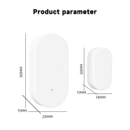 Tuya Zigbee Door Window Sensor, Smart Life Magnetic Contact Alarm, Works with Alexa Google Assistant, Support Z2M Zigbee2MQTT
