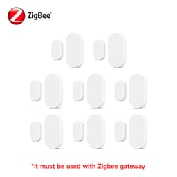 Tuya Zigbee Door Window Sensor, Smart Life Magnetic Contact Alarm, Works with Alexa Google Assistant, Support Z2M Zigbee2MQTT