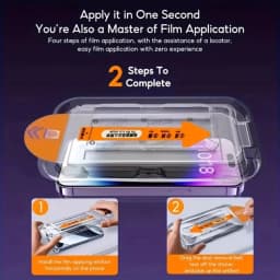 5PCS Easy Install HD Screen Protector For iPhone 17 16 13 Pro Max 11 15 14 16e 12 Mini XR X Xs 7 8 Plus Air Tempered Glass