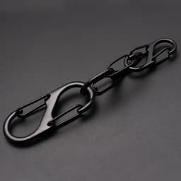 10Pcs S Type Mini Keychain Hook Stainless Steel Carabiner With Lock Anti-Theft Outdoor Camping Backpack Buckle Key-Lock Tool