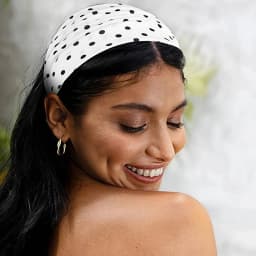 Y2K Retro Boho Breeze Wind Dot Stretch Women's Hairbands Korean Ins Fashion Wide Headbands Yoga Sports Dating Hair Accessories