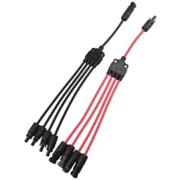 2Y Branch Parallel Connection 30A 1000V Electrical Solar Connector Photovoltaic 2pcs Solar Panel Cable Wire Connect
