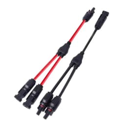 2Y Branch Parallel Connection 30A 1000V Electrical Solar Connector Photovoltaic 2pcs Solar Panel Cable Wire Connect