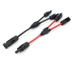 2Y Branch Parallel Connection 30A 1000V Electrical Solar Connector Photovoltaic 2pcs Solar Panel Cable Wire Connect