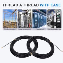 3mm 5M-40M Nylon Cable Puller Electrician Tape Conduit Ducting Wall Wire Threader Fish Guide Electrician Pushing Tape