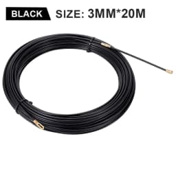 3mm 5M-40M Nylon Cable Puller Electrician Tape Conduit Ducting Wall Wire Threader Fish Guide Electrician Pushing Tape