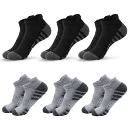 6/24Pairs Ankle Athletic Running Socks Cushioned Breathable Low Cut Sports Tab Socks For Men And Women