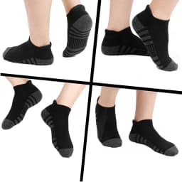 6/24Pairs Ankle Athletic Running Socks Cushioned Breathable Low Cut Sports Tab Socks For Men And Women