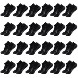 6/24Pairs Ankle Athletic Running Socks Cushioned Breathable Low Cut Sports Tab Socks For Men And Women