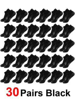 6/24Pairs Ankle Athletic Running Socks Cushioned Breathable Low Cut Sports Tab Socks For Men And Women