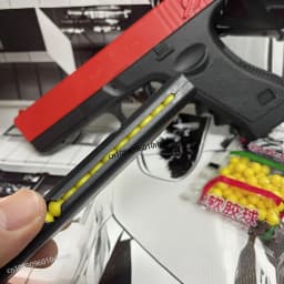 Soft Bullet Airsoft Pistol Manual G17 Toy Gun Lower Magazine with Laser Outdoor Sports CS Game Weapon for Children's Adults Gift