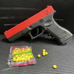 Soft Bullet Airsoft Pistol Manual G17 Toy Gun Lower Magazine with Laser Outdoor Sports CS Game Weapon for Children's Adults Gift