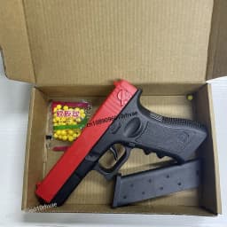 Soft Bullet Airsoft Pistol Manual G17 Toy Gun Lower Magazine with Laser Outdoor Sports CS Game Weapon for Children's Adults Gift
