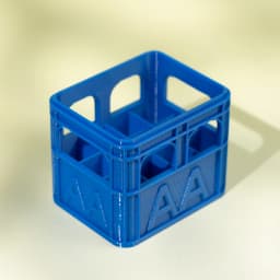 3D Printed Beer Crate Style Stackable Battery Storage Box, AA and AAA Sizes, 18650 21700 9V.