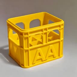 3D Printed Beer Crate Style Stackable Battery Storage Box, AA and AAA Sizes, 18650 21700 9V.
