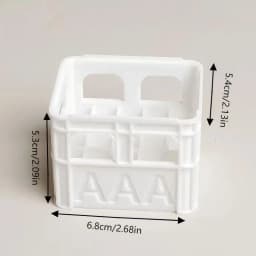3D Printed Beer Crate Style Stackable Battery Storage Box, AA and AAA Sizes, 18650 21700 9V.