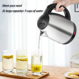 2L Food-grade Stainless Steel Electric Kettle Fast Boiling Hot Water Heater, Multi-purpose Teapot for Coffee, Beverage Daily Use