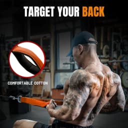 6-ring triceps rope connecting handle - heavy-duty training rope, adjustable length suitable for push ups and sit ups