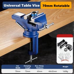 Professional Table Vise , 360° Rotation Work Clamp-On Vise, Versatile Use, Heavy Duty Construction for Woodworking, Metalworking