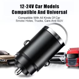 Mini 100W PD QC Pull Ring Fast Charging Car Charger USB C Car Phone Charger Adapter For iPhone Xiaomi Samsung Huawei